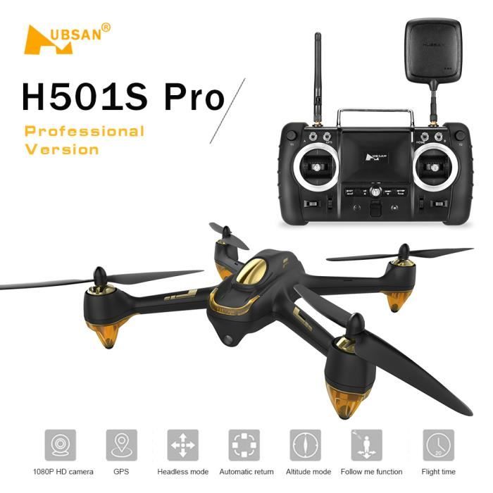 Drone avec caméra HD 1080P GPS Noir